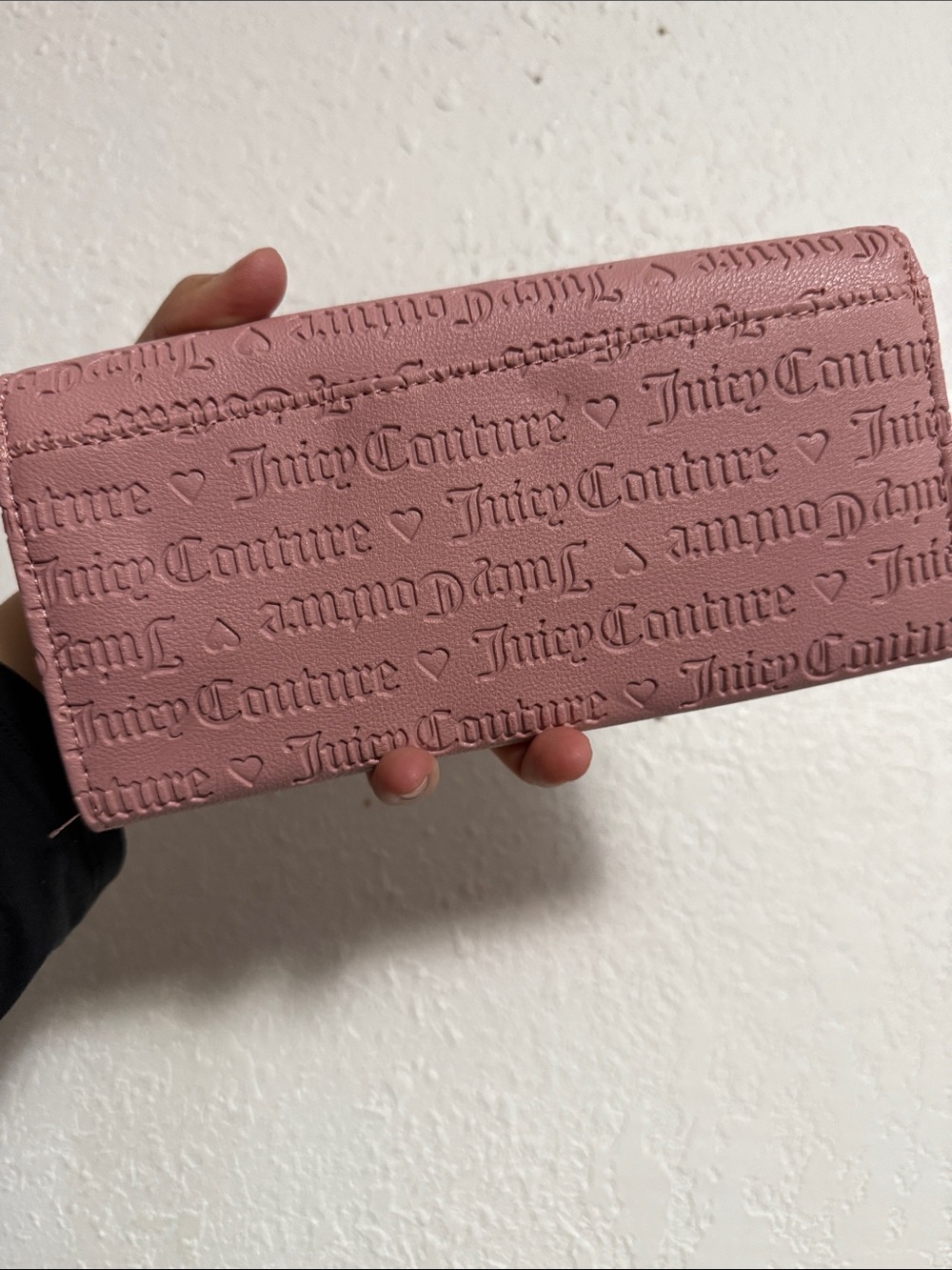 Juicy Couture Dusty Rose Logo-Embossed Wallet with Gold Plaque - Picture 2 of 3